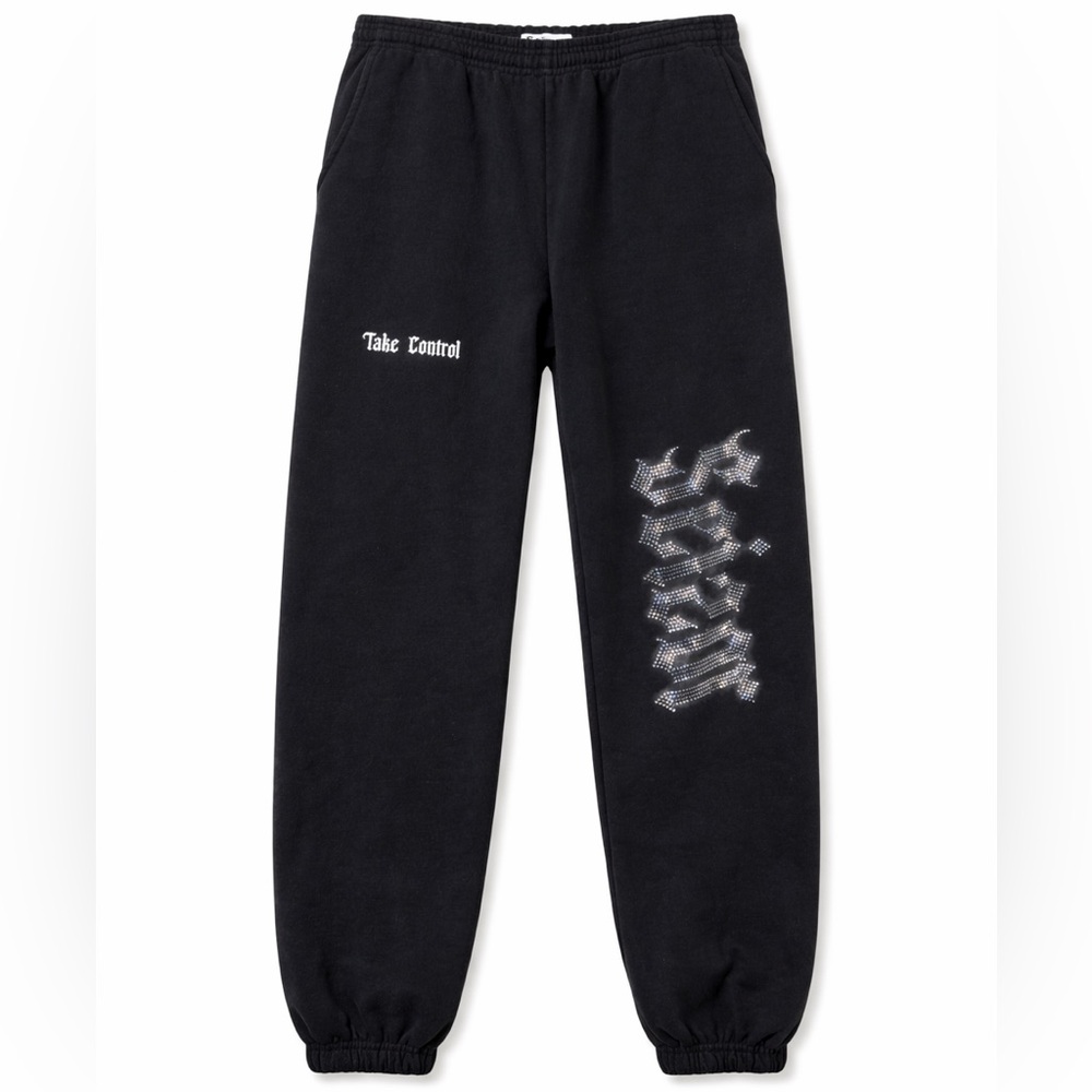 Seizor Studios Take Control Rhinestone Embellished Sweat pant Joggers